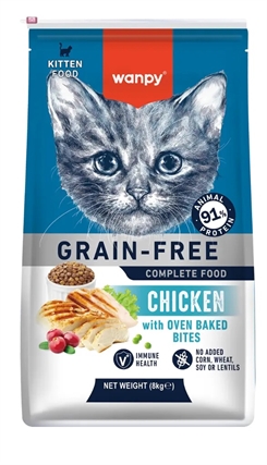 Wanpy Kattefoder - Voksen - Kylling 8kg